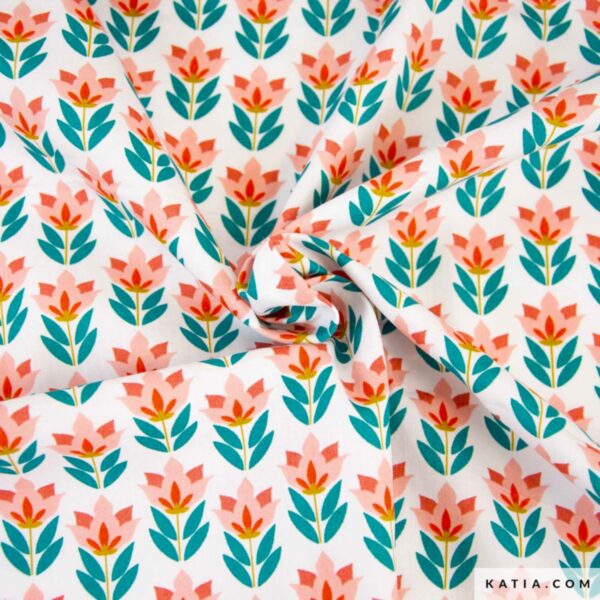 Baumwolle, 70s Flowers