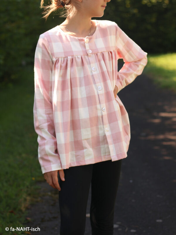 Flanell Karo, rosa/weiß – Bild 3