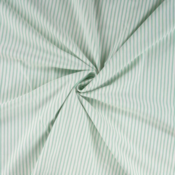 Baumwolljersey Streif mint/weiß